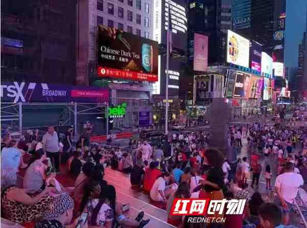 中国安化黑茶亮相美国纽约时代广场