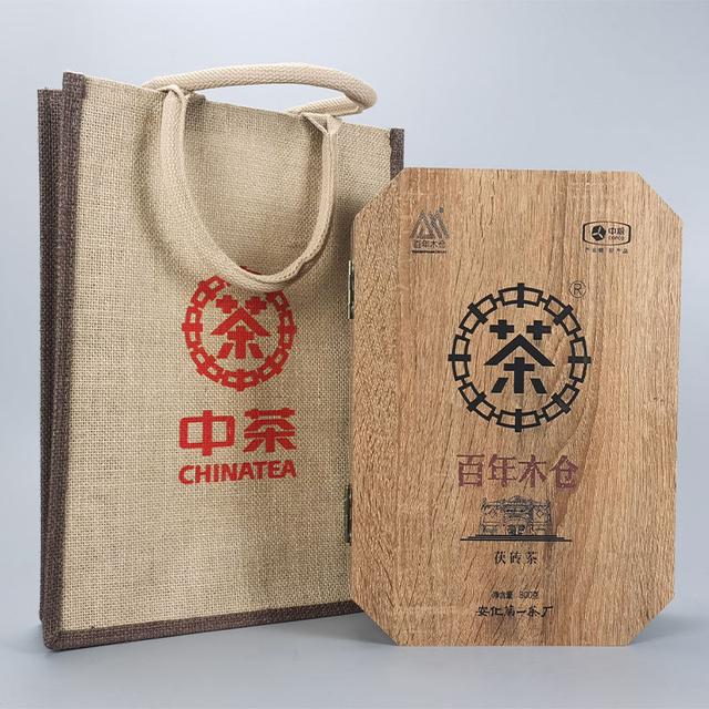 2018年中茶百年木仓五年陈茯砖茶木盒装 安化黑茶 800g/盒 1盒